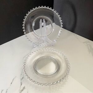 SET of 4 Candlewick Luncheon Plates